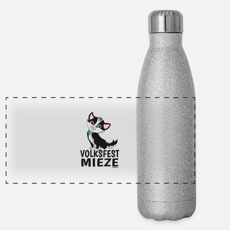 Volksfest Mieze Panorama Glitzer Isolierflasche 500 ml