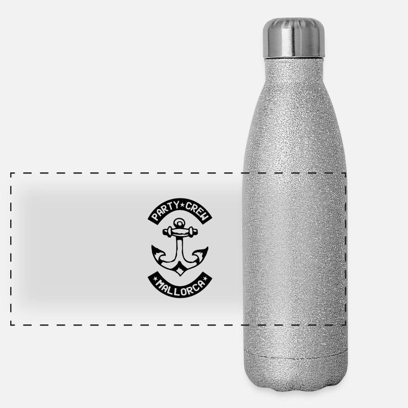 Party Crew black III Gourde isotherme panoramique pailletée 500 ml