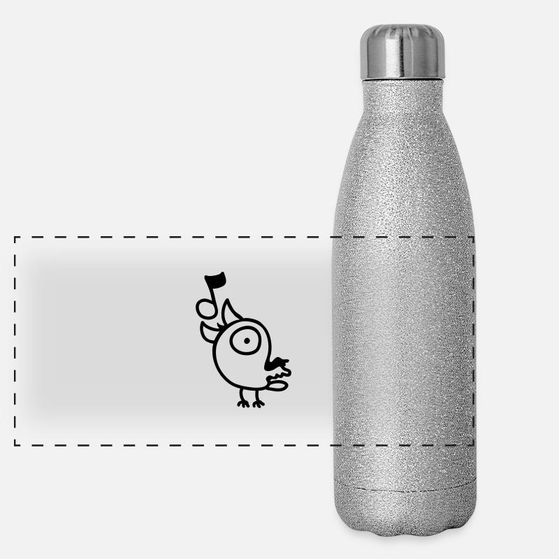 Screaming Bird - line Panoramic Glitter Thermal Bottle 500 ml