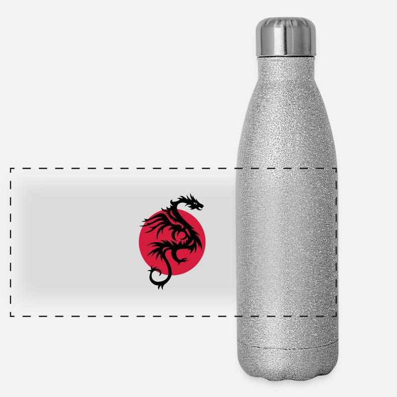 DRAGON SUN Panorama Glitzer Isolierflasche 500 ml