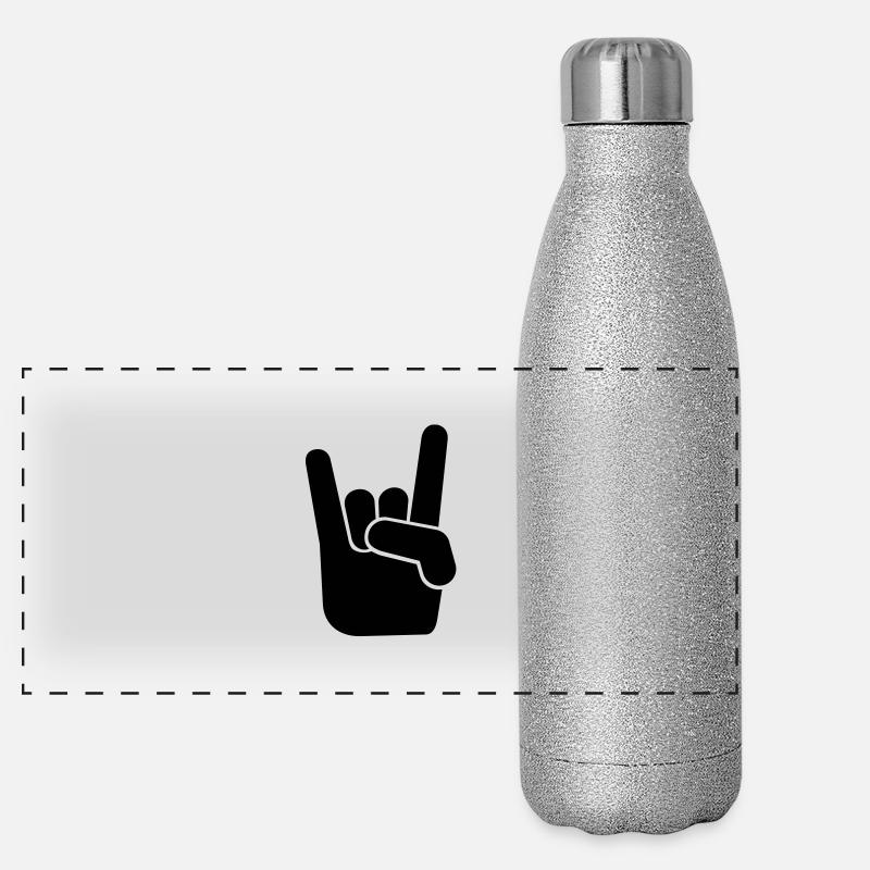 rock_hand_f1 Panorama Glitzer Isolierflasche 500 ml