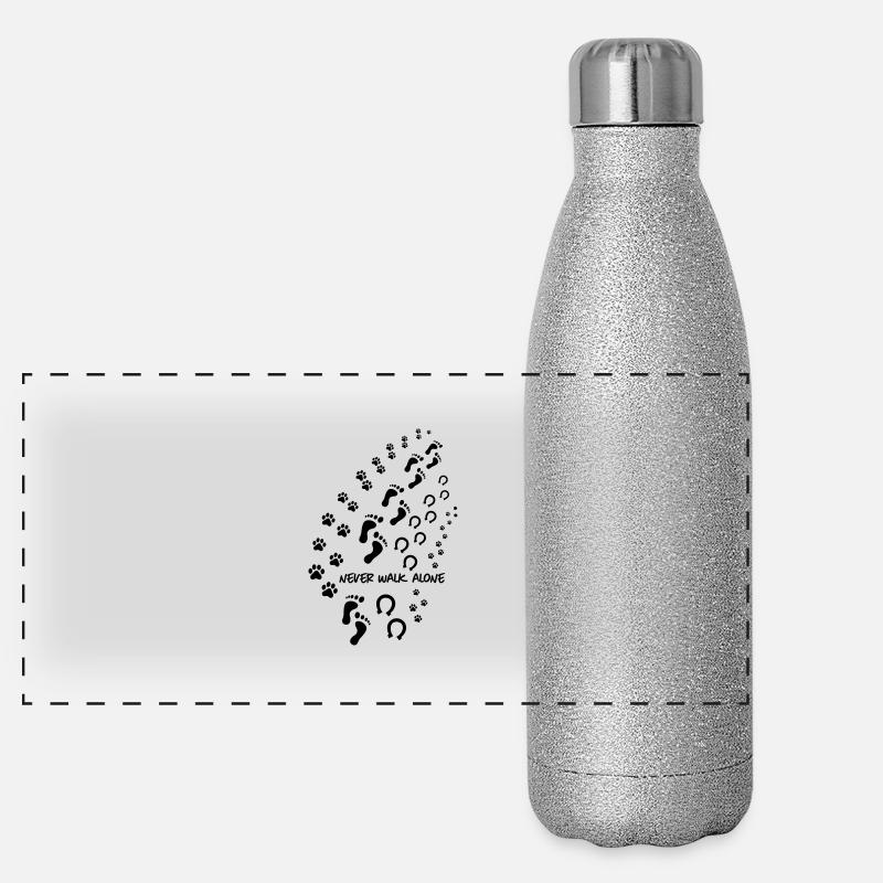 never walk alone 3 Panorama Glitzer Isolierflasche 500 ml