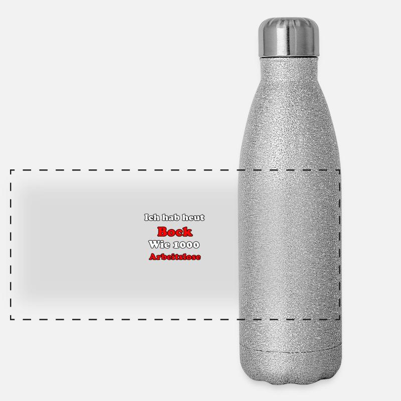 Arbeitslose Panorama Glitzer Isolierflasche 500 ml