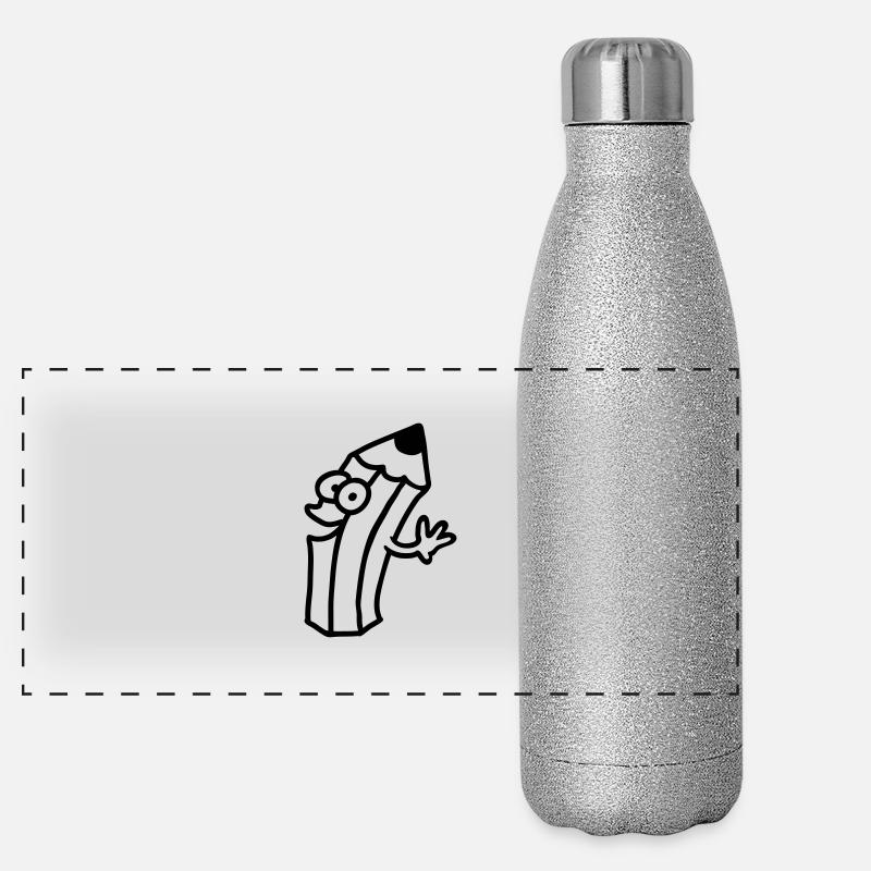 broche joyeuse - ligne Gourde isotherme panoramique pailletée 500 ml