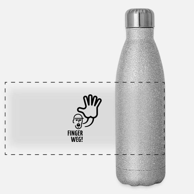 Finger weg! Panorama Glitzer Isolierflasche 500 ml