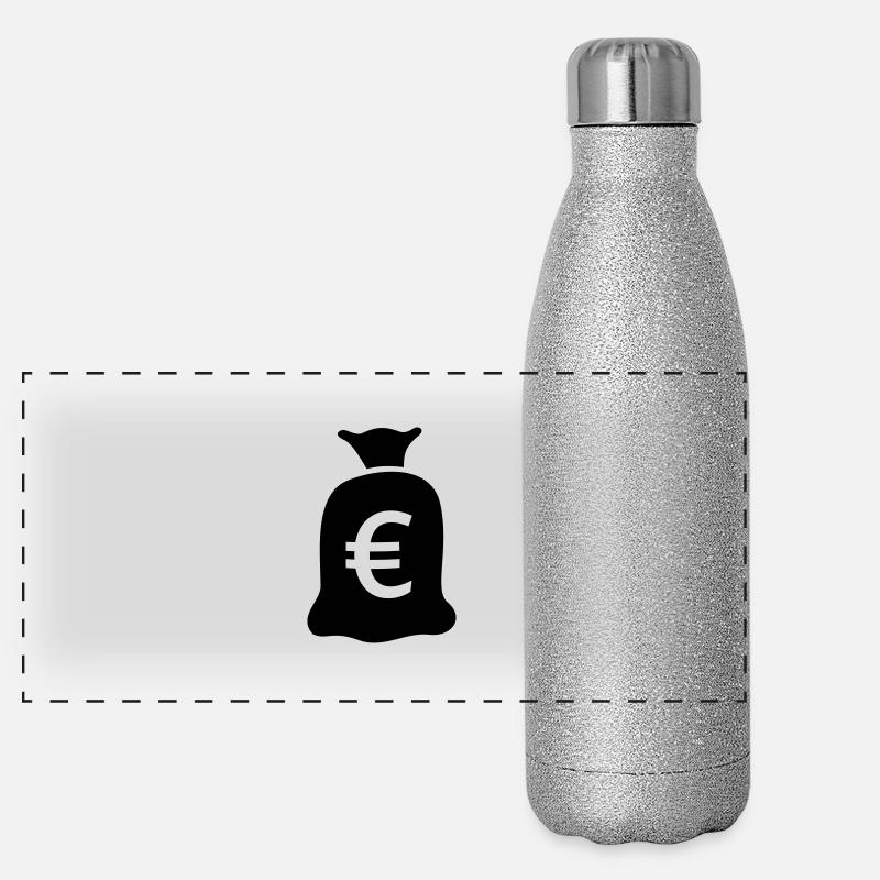 Euro Millionär Panorama Glitzer Isolierflasche 500 ml