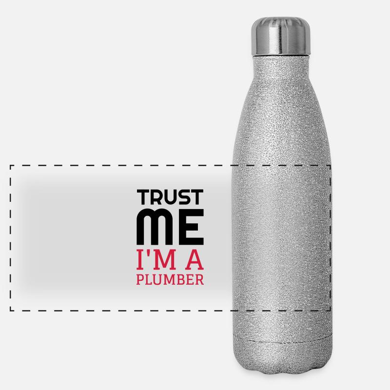 Plumber Plumbing Klempner Plombier Plomberie Panoramic Glitter Thermal Bottle 500 ml