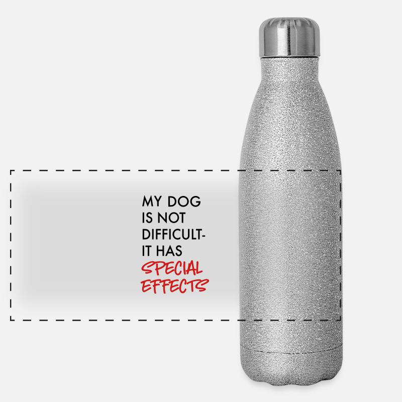 difficult dog Panoramic Glitter Thermal Bottle 500 ml