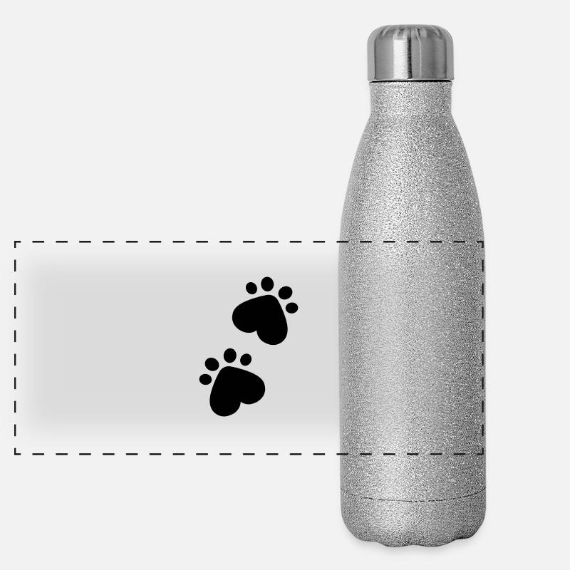 Pfoten Panorama Glitzer Isolierflasche 500 ml