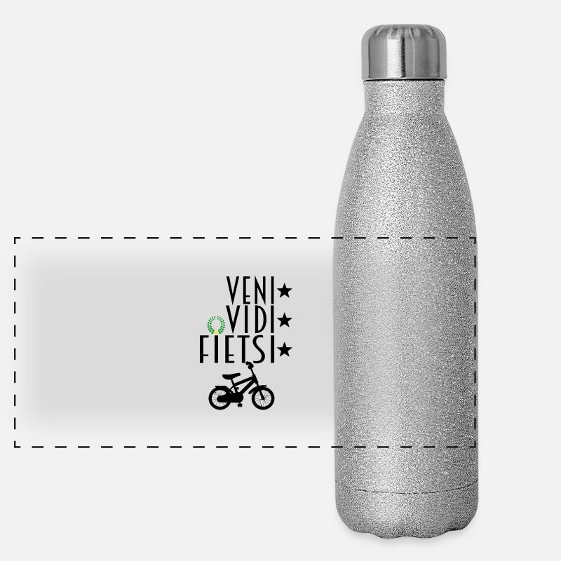 VENI VIDI ( FIETSI ) VICI Gourde isotherme panoramique pailletée 500 ml