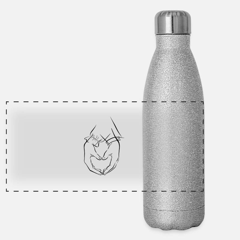 Amoureux Gourde isotherme panoramique pailletée 500 ml