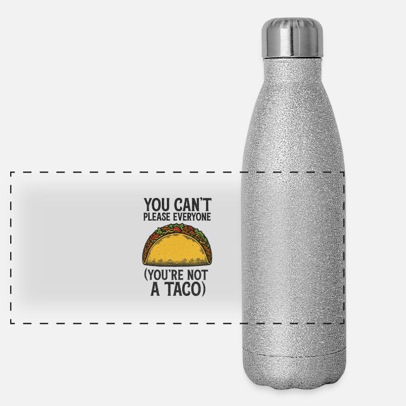 Du bist kein Taco Panorama Glitzer Isolierflasche 500 ml