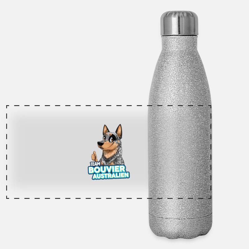 TEAM Australian Cattle Dog - Blue Panoramic Glitter Thermal Bottle 500 ml