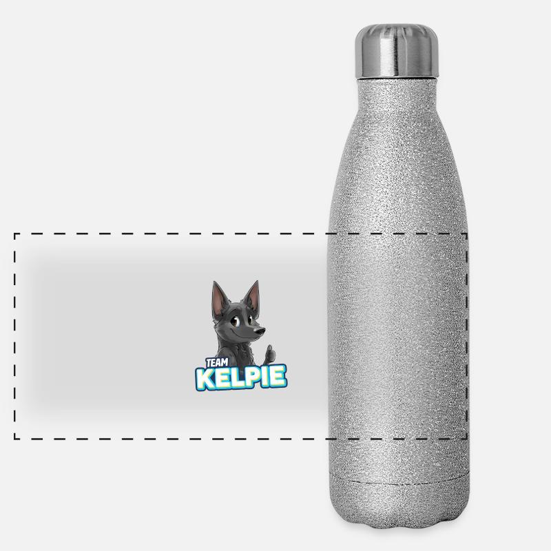 TEAM Kelpie - Bleu Gourde isotherme panoramique pailletée 500 ml