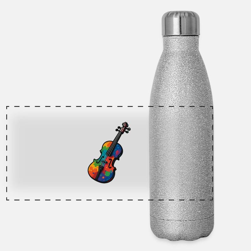 Violon Violon Éclaboussures de Couleur Gourde isotherme panoramique pailletée 500 ml