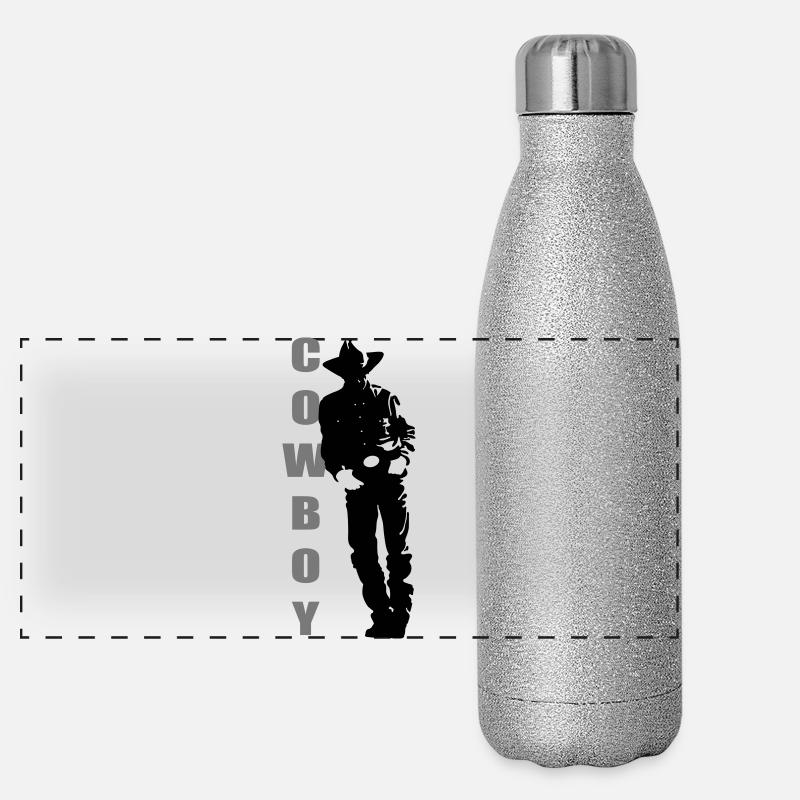 Cowboy Glittrig termosflaska av rostfritt stål