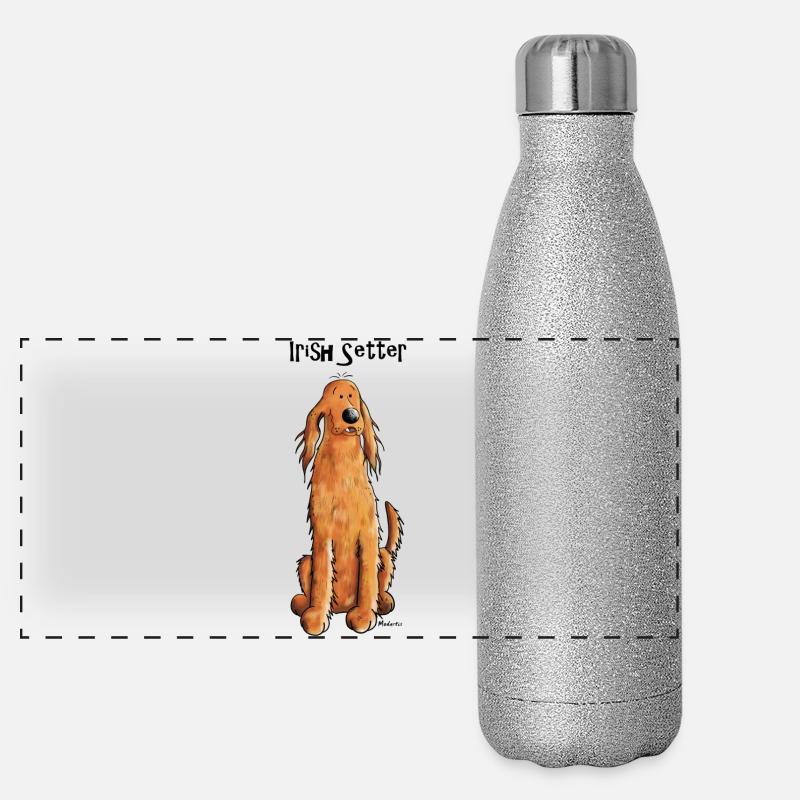 Happy Irish Setter Panorama Glitzer Isolierflasche 500 ml