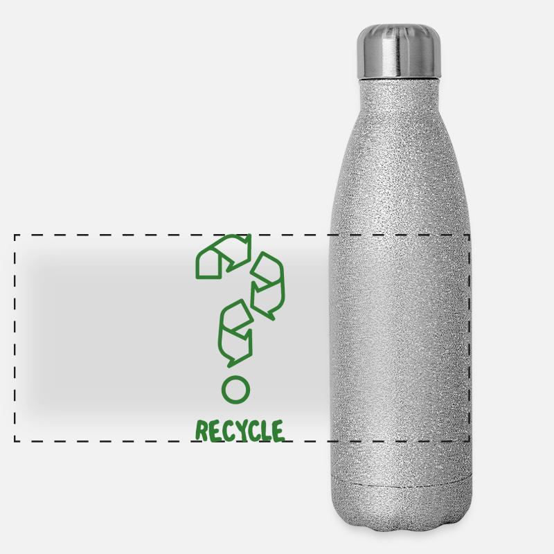 Recyceln Panorama Glitzer Isolierflasche 500 ml