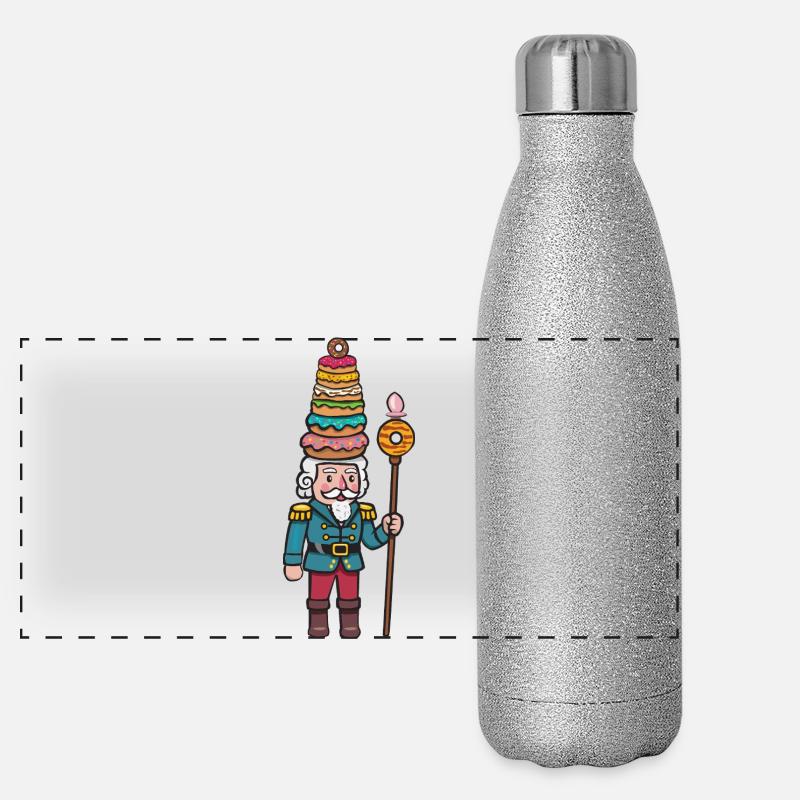 Casse-noisette Donut Cracker Gourde isotherme panoramique pailletée 500 ml