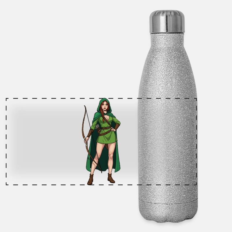 Robin-Hood-Ehefrau Panorama Glitzer Isolierflasche 500 ml