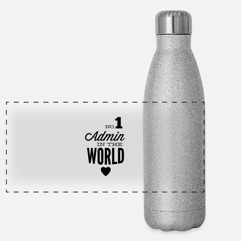 Der beste Admin der Welt Panorama Glitzer Isolierflasche 500 ml