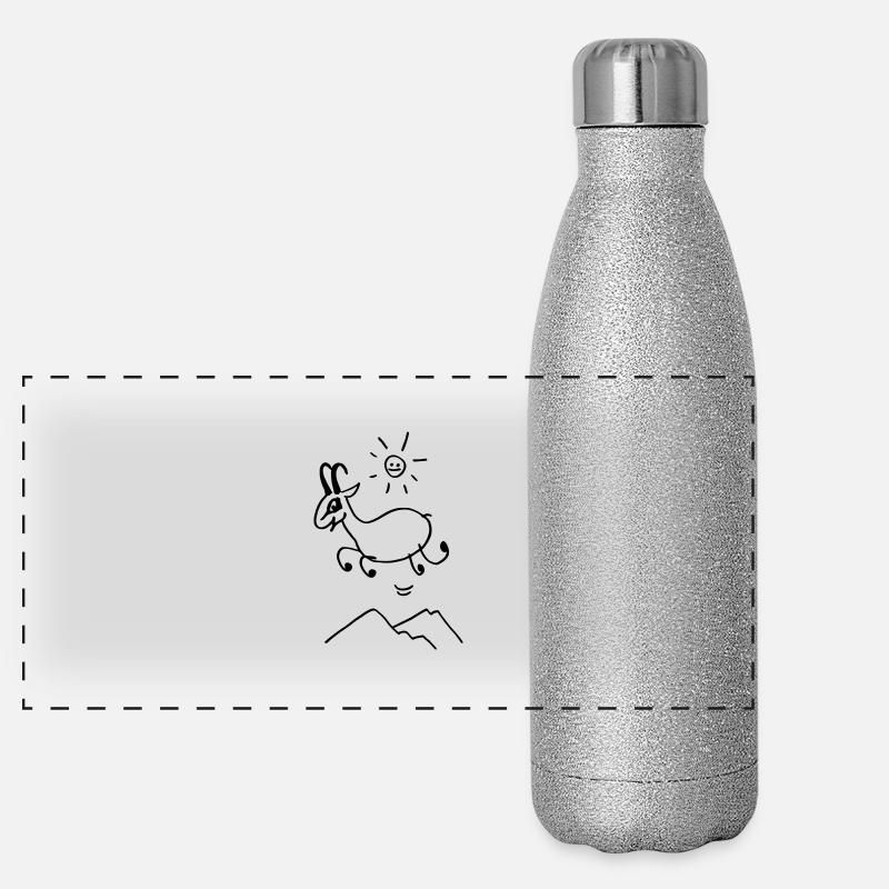 Chamois débile Gourde isotherme panoramique pailletée 500 ml