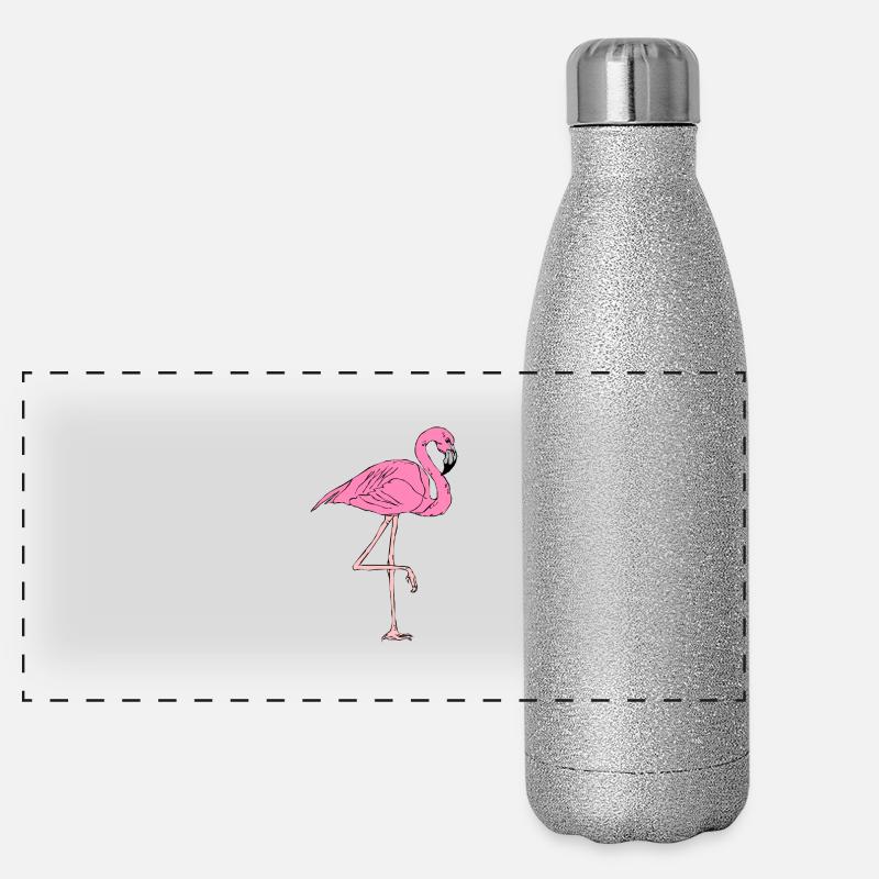 FLAMINGO Panoramic Glitter Thermal Bottle 500 ml