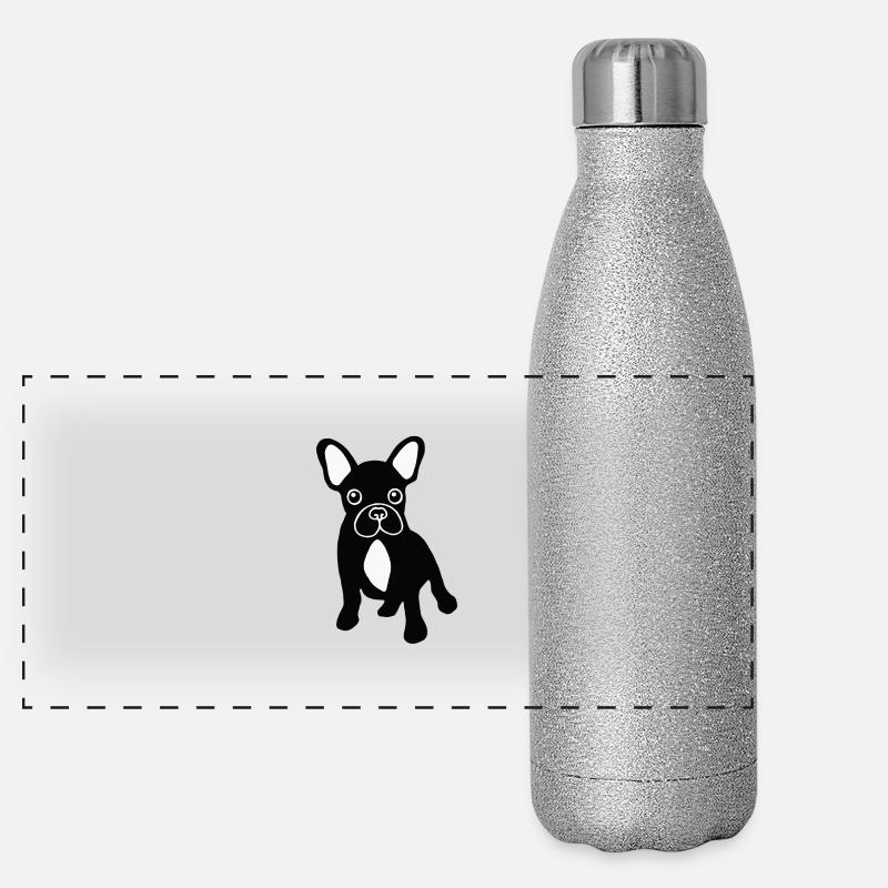 French bulldog Panoramic Glitter Thermal Bottle 500 ml