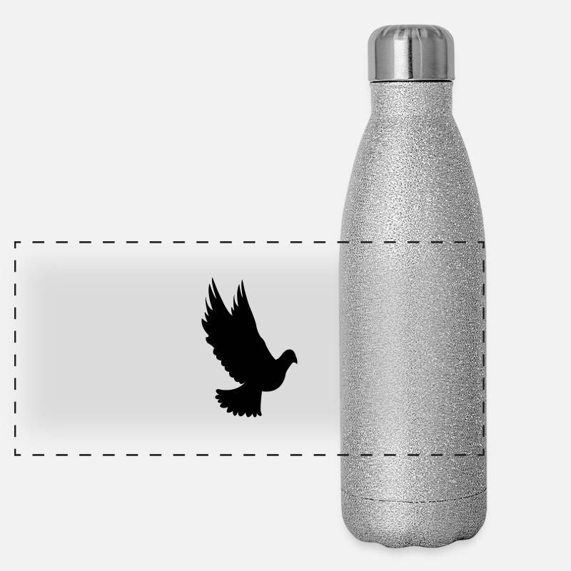 taube Panorama Glitzer Isolierflasche 500 ml