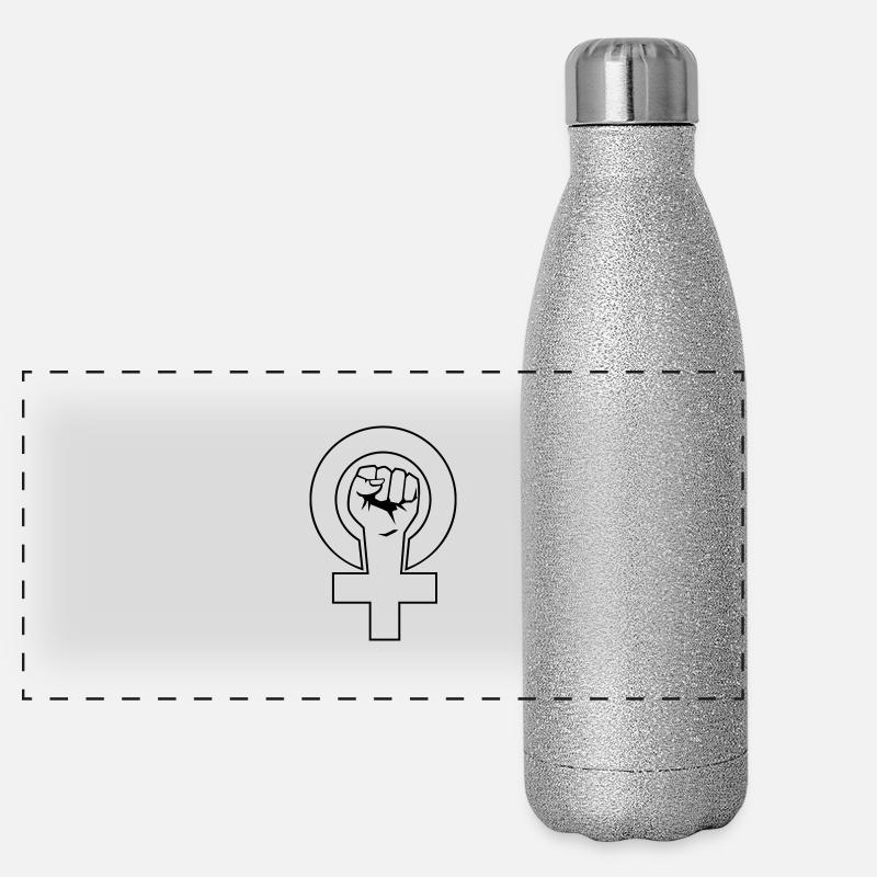 Feminist - feminist Panoramic Glitter Thermal Bottle 500 ml
