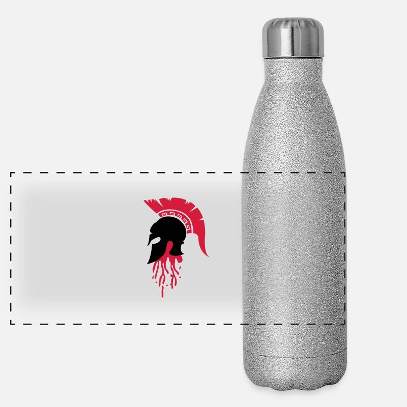 sparta_helm_blood Panorama Glitzer Isolierflasche 500 ml