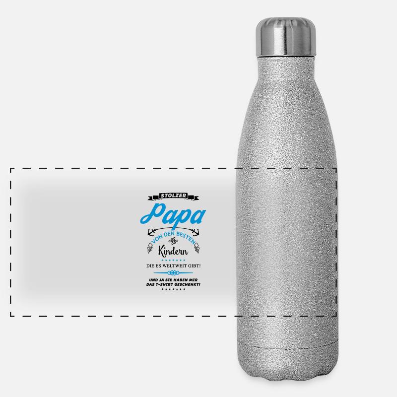 stolzer papa Panorama Glitzer Isolierflasche 500 ml