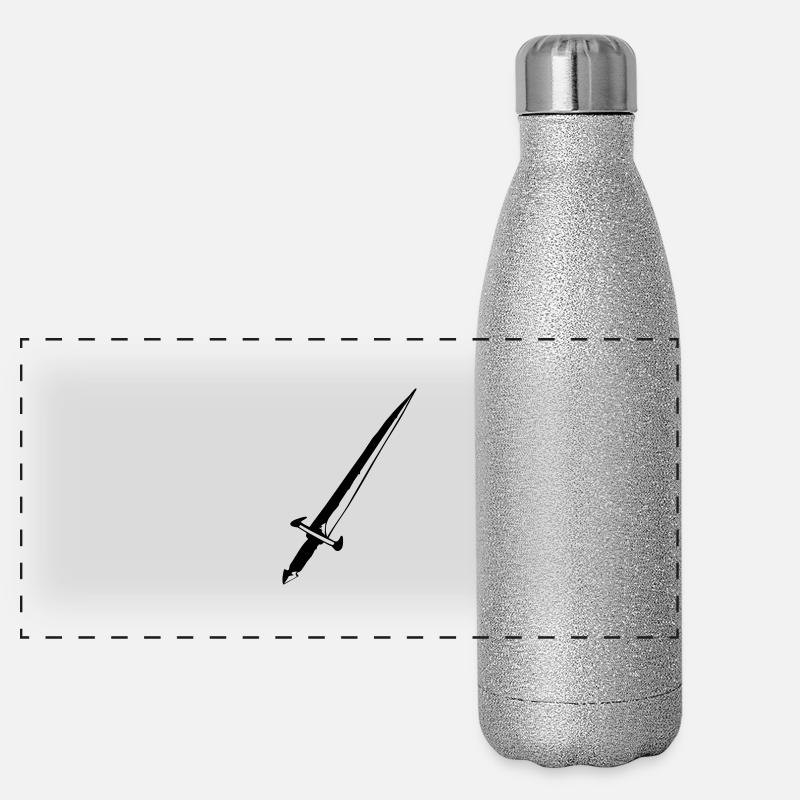 schwert_01 Panorama Glitzer Isolierflasche 500 ml