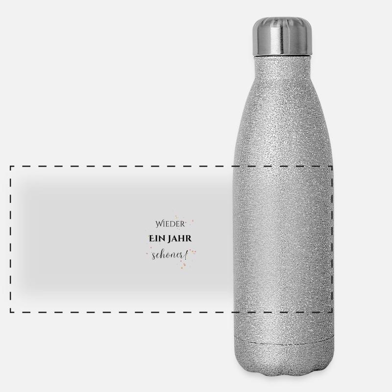 Geburtstag Geschenkidee Wieder ein Jahr schöner Panorama Glitzer Isolierflasche 500 ml