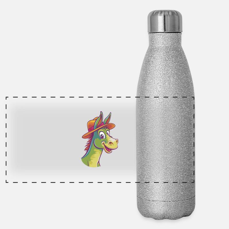 Cheerful Donkey Panoramic Glitter Thermal Bottle 500 ml