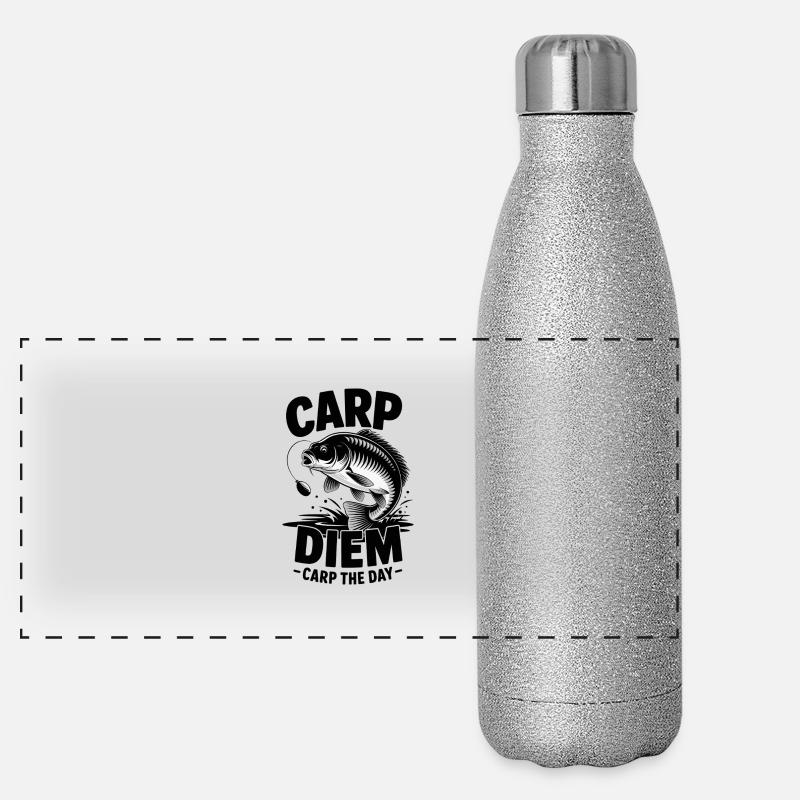 Carp Diem – Carp the Day Panorama Glitzer Isolierflasche 500 ml