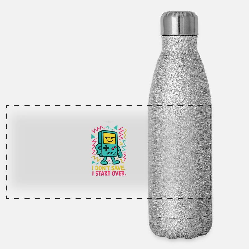 Retro Gamer – Recommencez Gourde isotherme panoramique pailletée 500 ml