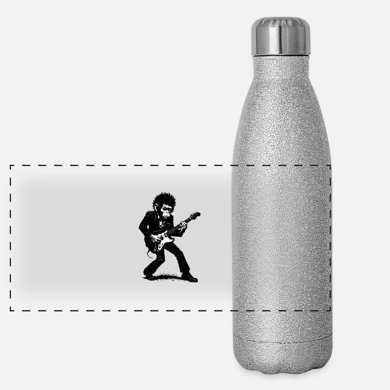 E-Guitar | The Monkey Dance Panorama Glitzer Isolierflasche 500 ml