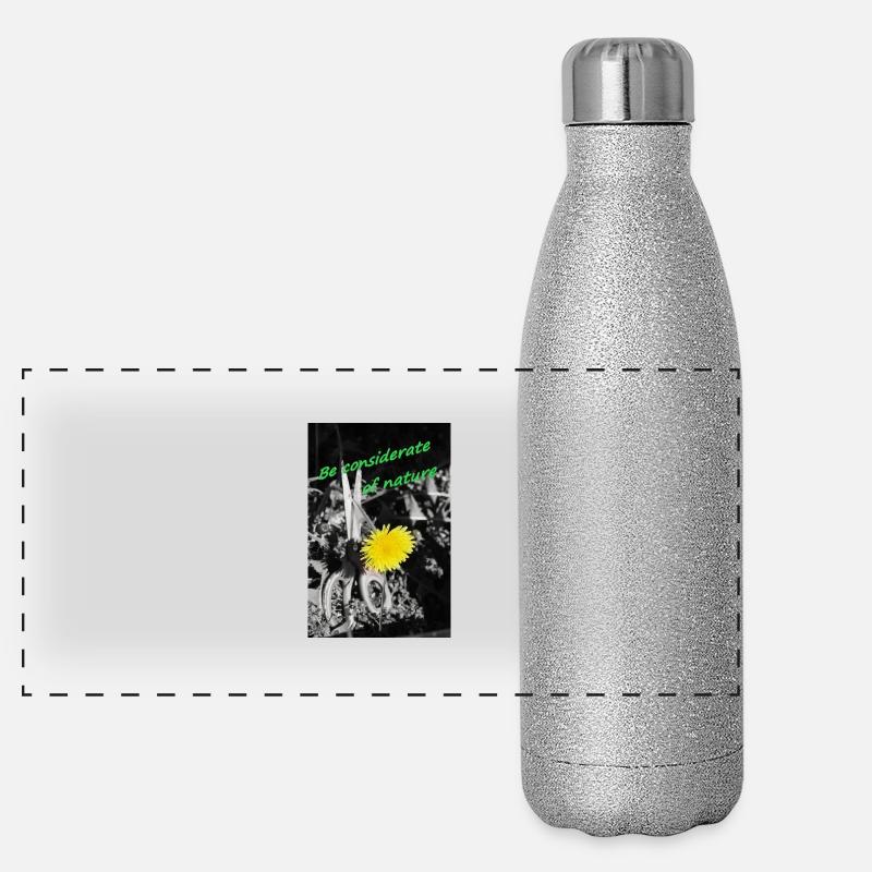 Soyez respectueux de la nature Gourde isotherme panoramique pailletée 500 ml