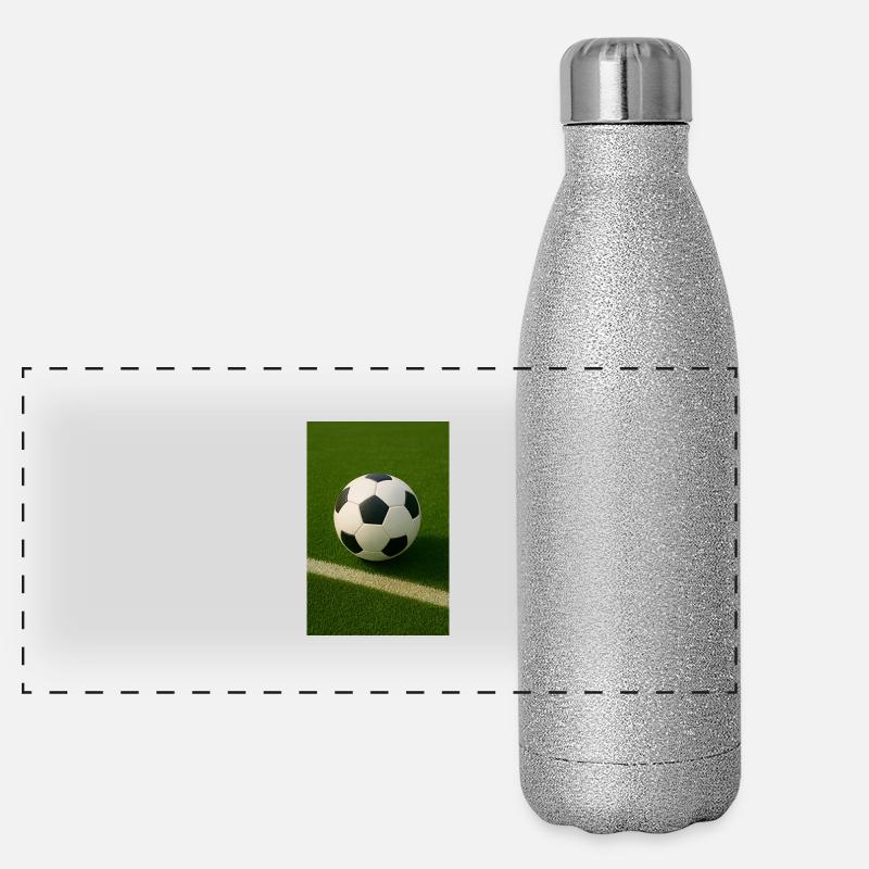 Sport - Fußball Panorama Glitzer Isolierflasche 500 ml