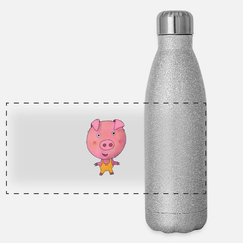 Cochon Cochon Truie Gourde isotherme panoramique pailletée 500 ml