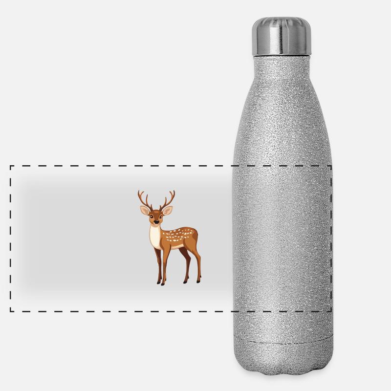 stolzer Hirsch Panorama Glitzer Isolierflasche 500 ml