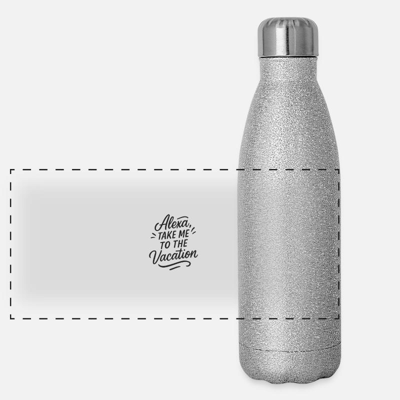 Alexa, take me to the Vacation Panorama Glitzer Isolierflasche 500 ml