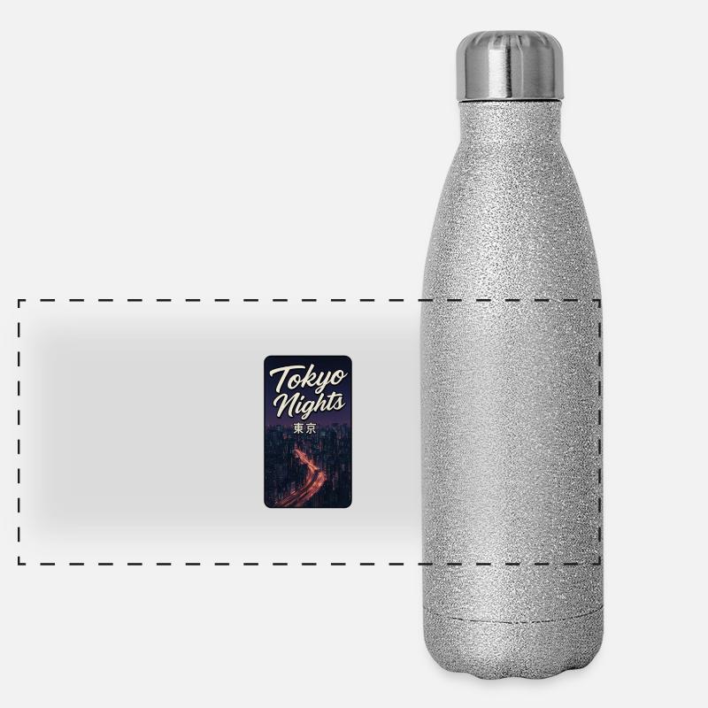 Tokyo Nights Panorama Glitzer Isolierflasche 500 ml