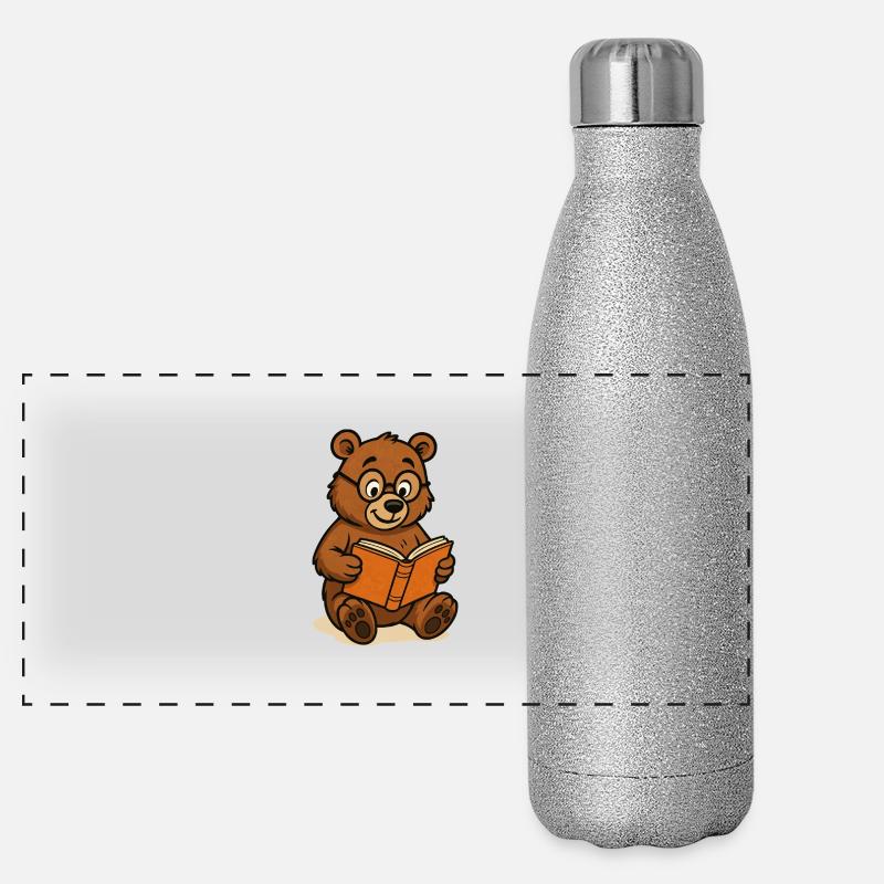 Bär comic buch Panorama Glitzer Isolierflasche 500 ml