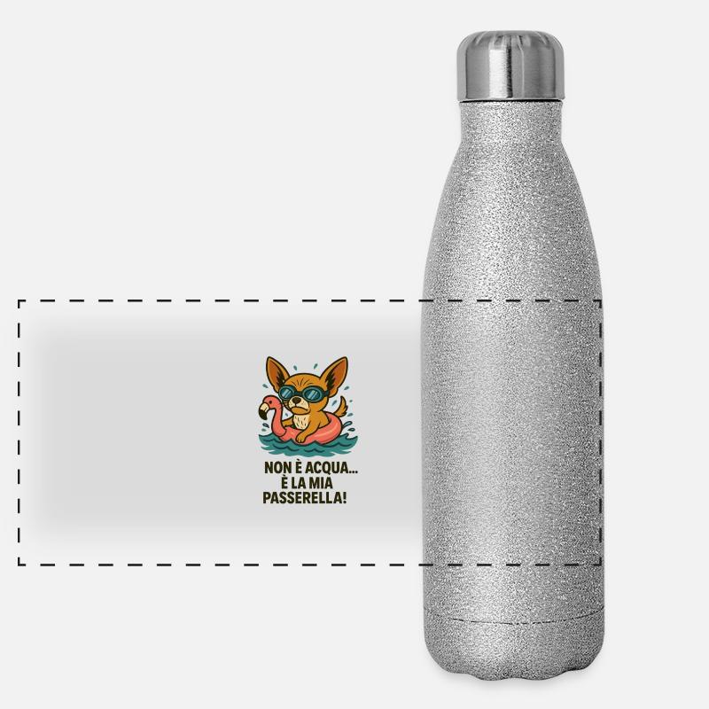 Patrouille flottante de Chihuahua Gourde isotherme panoramique pailletée 500 ml