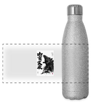 Monster Ink of Destruction - Panoramic Glitter Thermal Bottle 500 ml - silver glitter - Front