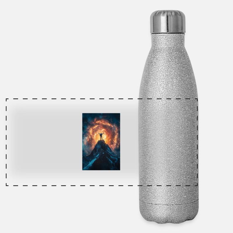 Beneath Cosmic Fire Panoramic Glitter Thermal Bottle 500 ml