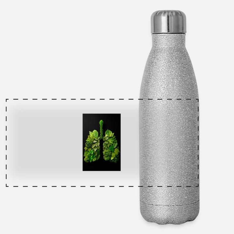 Green Lungs of Nature Panoramic Glitter Thermal Bottle 500 ml
