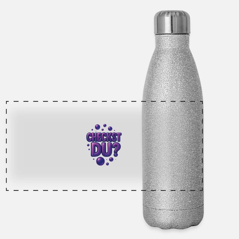 Checkst du? Jugendsprache Panorama Glitzer Isolierflasche 500 ml
